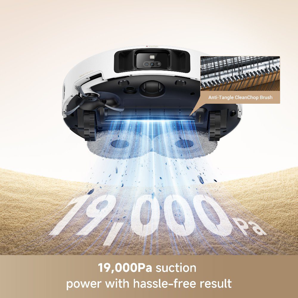 Mova P50 Pro Ultra Robot Vacuum Cleaner and Mop with Self-Cleaning and Auto-Empty RLP53HE – White