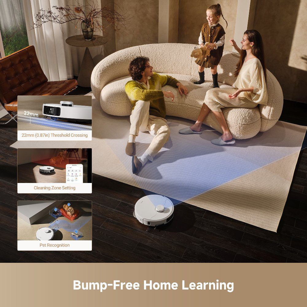 Mova P50 Pro Ultra Robot Vacuum Cleaner and Mop with Self-Cleaning and Auto-Empty RLP53HE – White