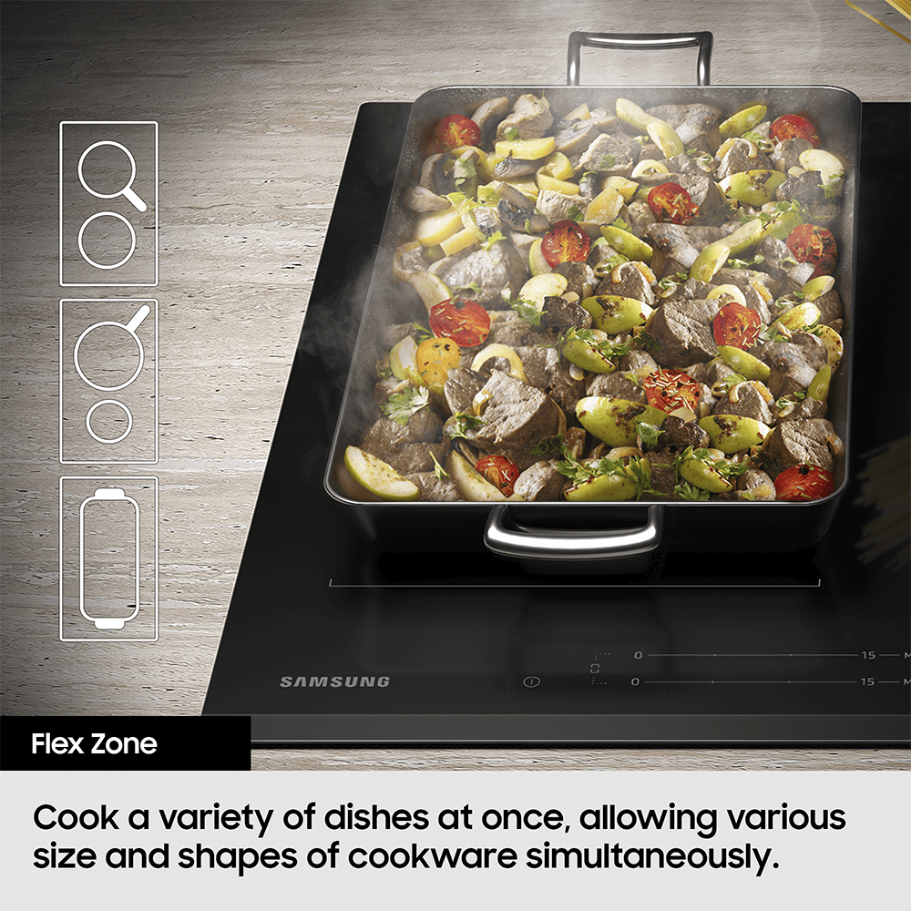 Samsung 80cm Series 6 Four Zone Flex Induction Hob NZ84C6058FK – Black