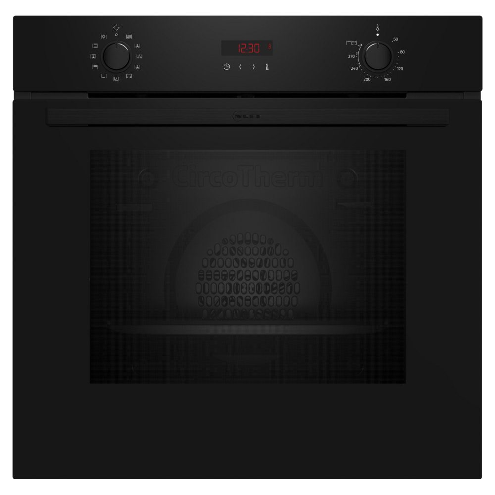 Neff N30 CircoTherm Pyrolytic Multifunction Single Oven B2DCG7AK3B – Black