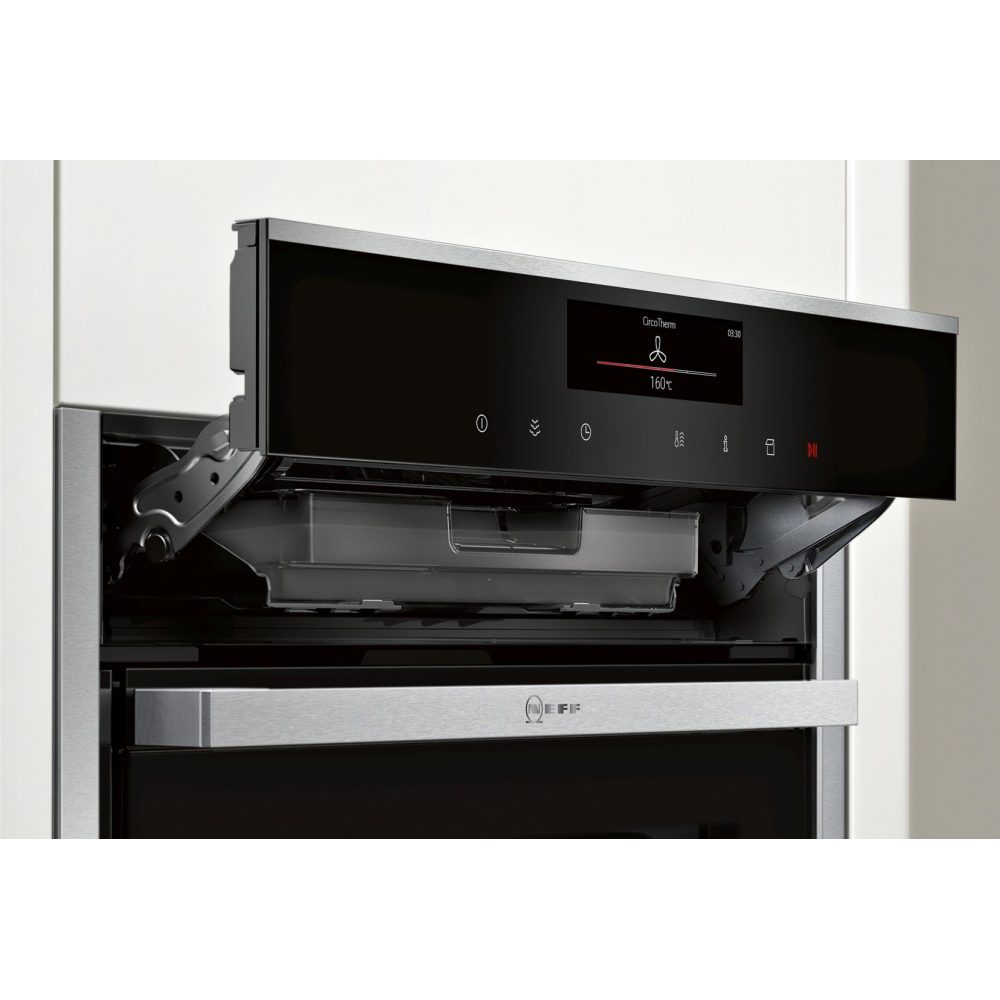 Neff N90 Slide & Hide Pyrolytic VarioSteam Single Oven B58VT68H0B – STAINLESS STEEL