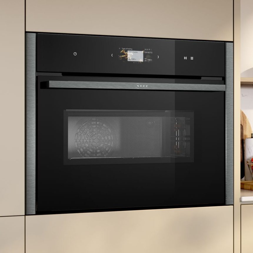 Neff N90 Pyrolytic Combination Microwave Oven For Tall Housing C24MS71G0B – Graphite