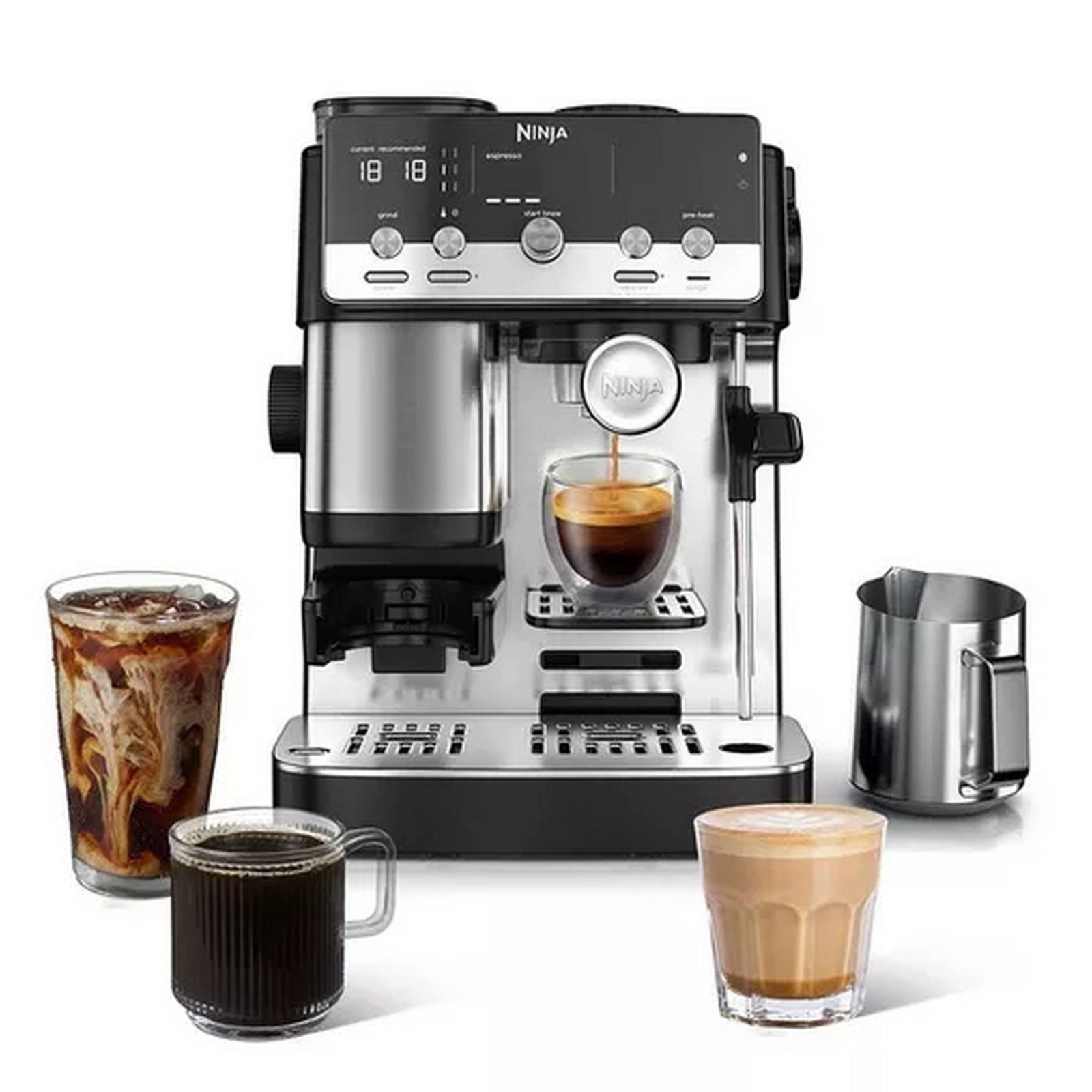 Ninja Luxe Café MINI Espresso Machine ES701UK - Black/ Silver