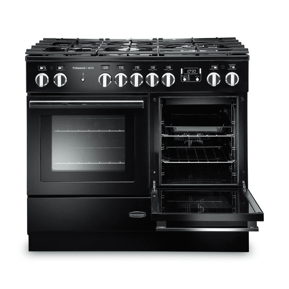 Rangemaster Professional Plus FX 100cm Dual Fuel Range Cooker 123350 PROPL100FXDFFGB/C – Black