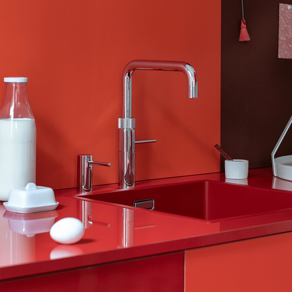 Quooker Square Fusion 3-in-1 Boiling Water Tap PRO3 FUSION SQUARE CHROME FNSCHR – Chrome