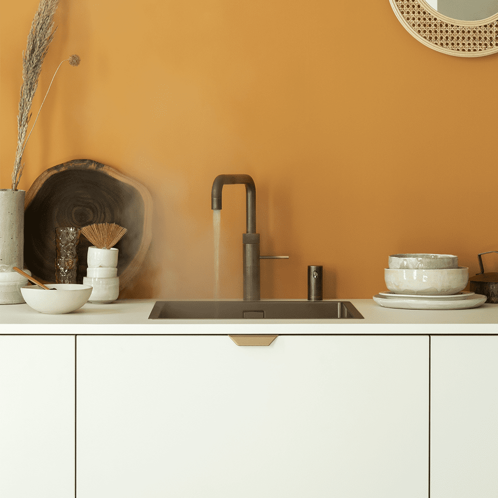 Quooker Combi Fusion Square 3-in-1 Boiling Water Tap COMBI 2.2 FUSION SQUARE PTN FNSPTB – Patinated Brass