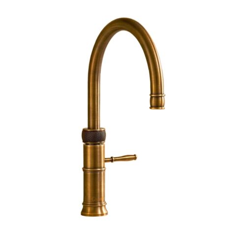 Quooker  CFNRPTB Classic Round Fusion 3-in-1 Boiling Water Tap PRO3 CLASSIC FUSION ROUND PTN – PATINATED BRASS.