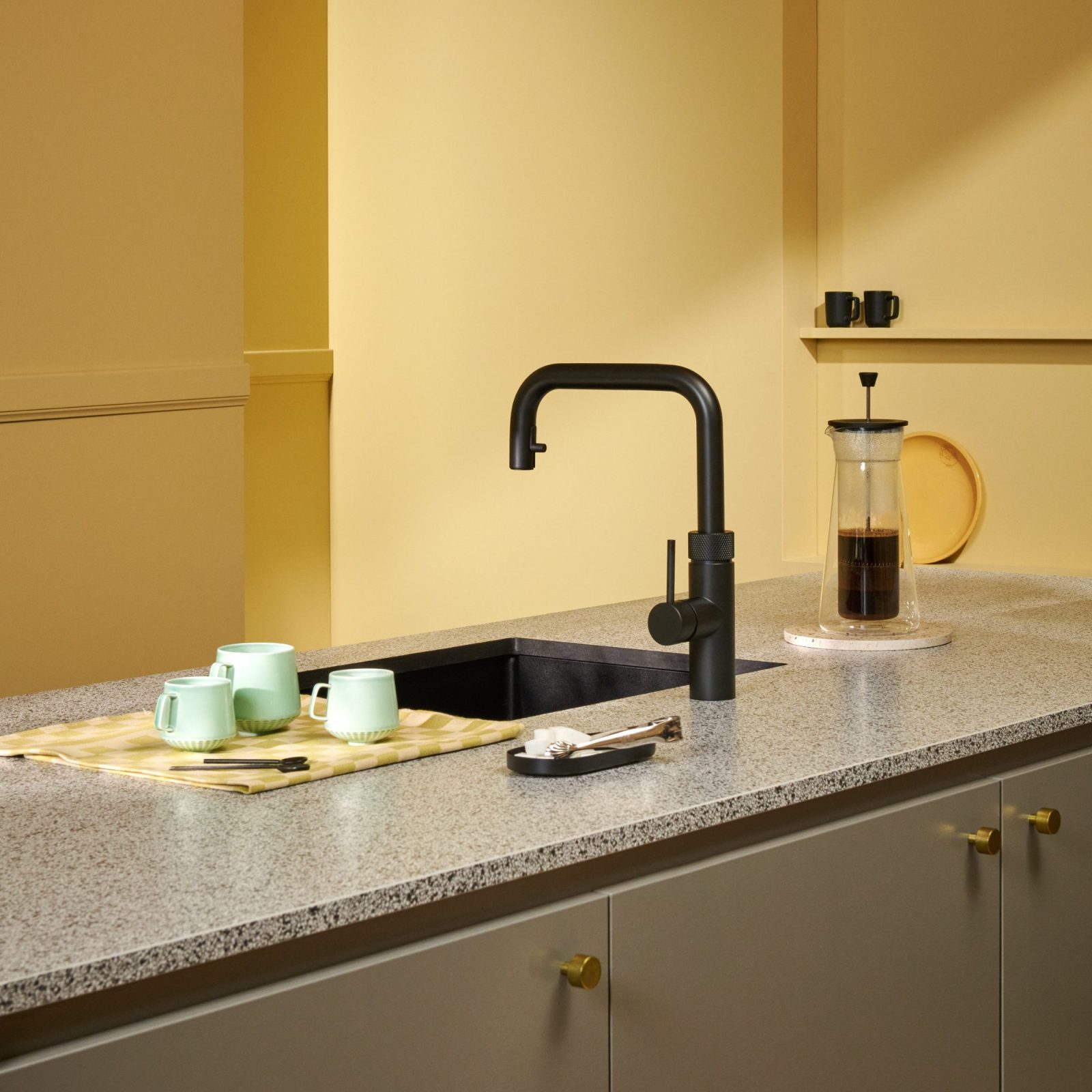 Quooker FXSBLK Flex Square 3-in-1 Boiling Water Tap PRO3 FLEX SQUARE BLK – BLACK