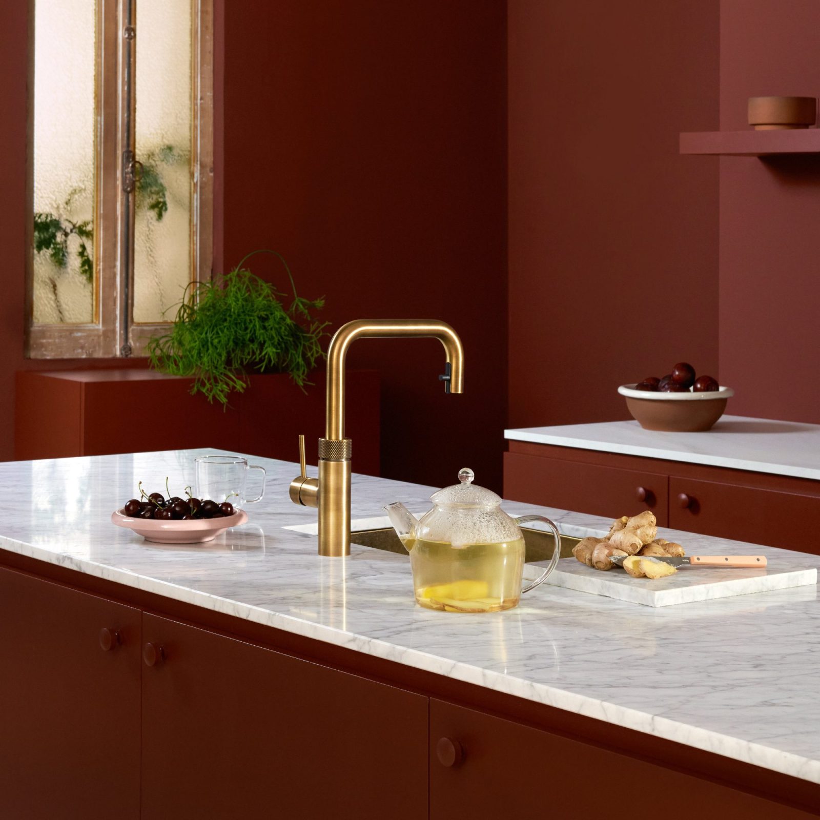 Quooker FXSPTB Combi+ Flex Square Boiling Water Tap COMBI+ FLEX SQUARE PTB – PATINATED BRASS