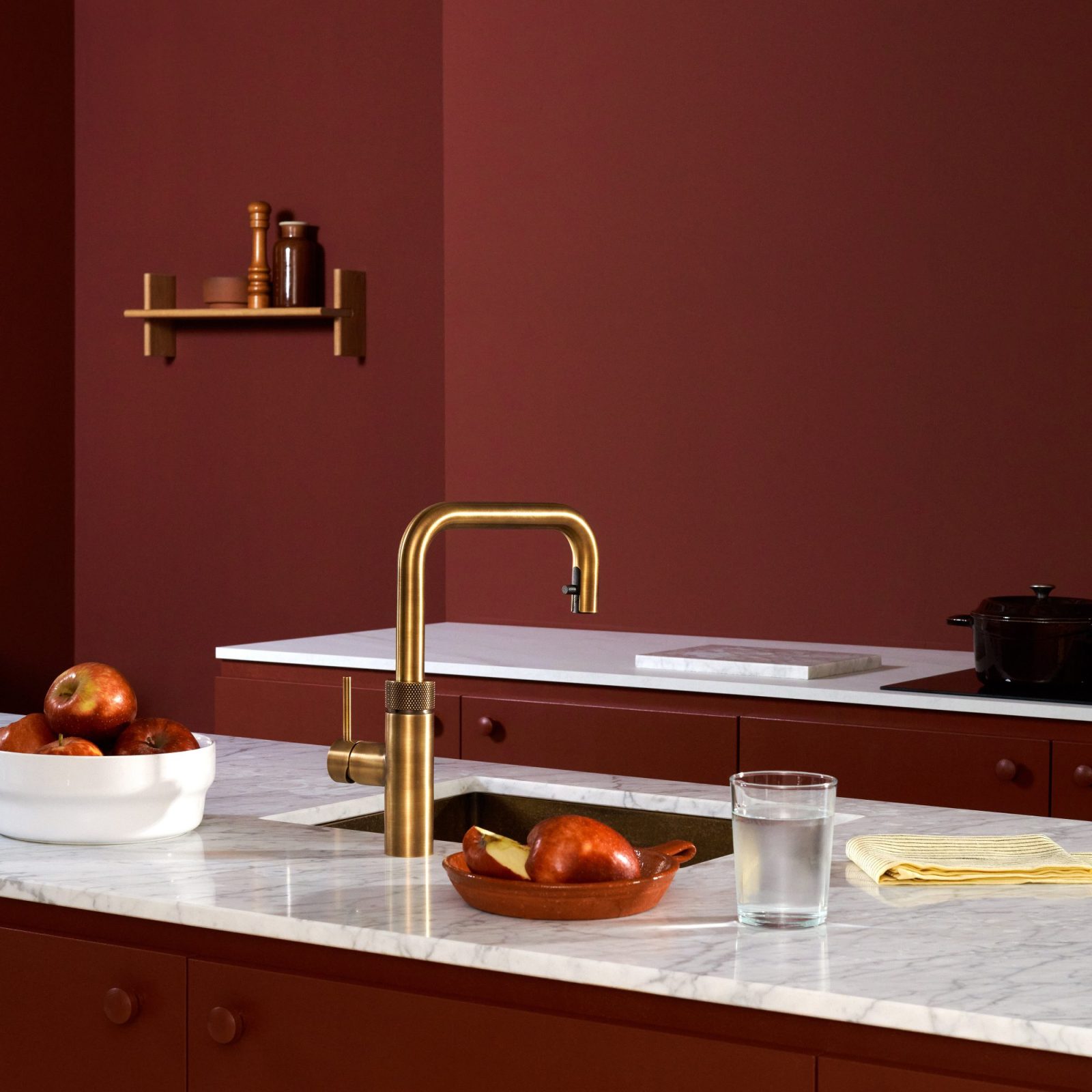 Quooker FXSPTB Flex Square 3-in-1 Boiling Water Tap PRO3 FLEX SQUARE PTB – PATINATED BRASS