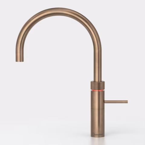 Quooker Round Fusion 3-in-1 Boiling Water Tap PRO3 FUSION ROUND PTN FNRPTB – Patinated Brass