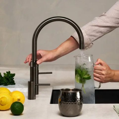 Quooker Combi Fusion Round Boiling Water Tap COMBI 2.2 FUSION ROUND GUNMETAL FNRGME – Gunmetal
