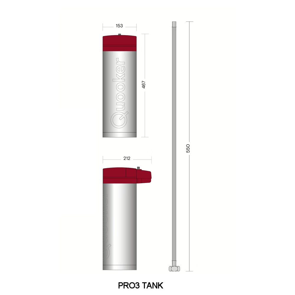 Quooker CFNSSST Classic Square Fusion 3-in-1 Boiling Water Tap PRO3 CLASSIC FUSION SQUARE SS – STAINLESS STEEL.