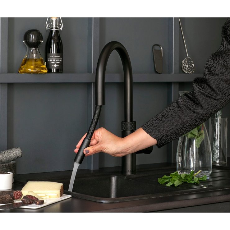 Quooker Flex 3-in-1 Boiling Water Tap PRO3 FLEX BLK FXRBLK – Black
