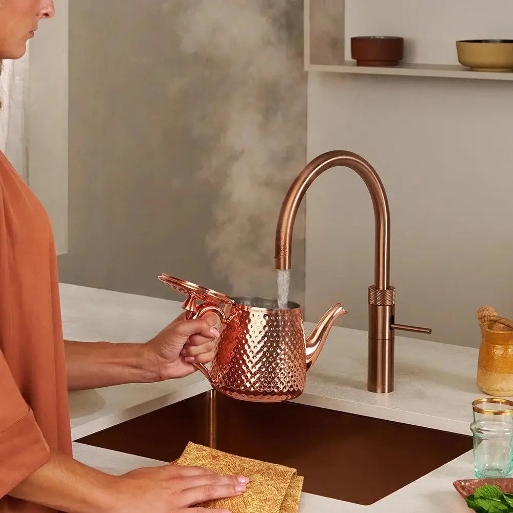 Quooker Combi+ Fusion Round Boiling Water Tap COMBI+ FUSION ROUND ROSE COPPER FNRRCO – Rose Copper