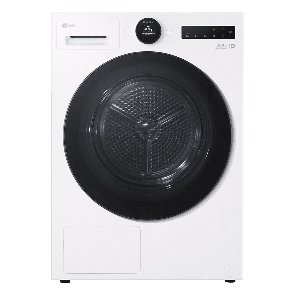 LG Series 7 AI Dry 9kg Heat Pump Tumble Dryer RHX7009TWB – White