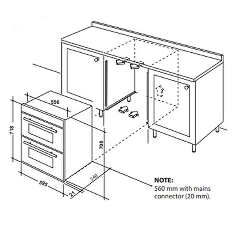 Rangemaster 11217 Built Under Double Oven RMB7245BL/SS – STAINLESS STEEL