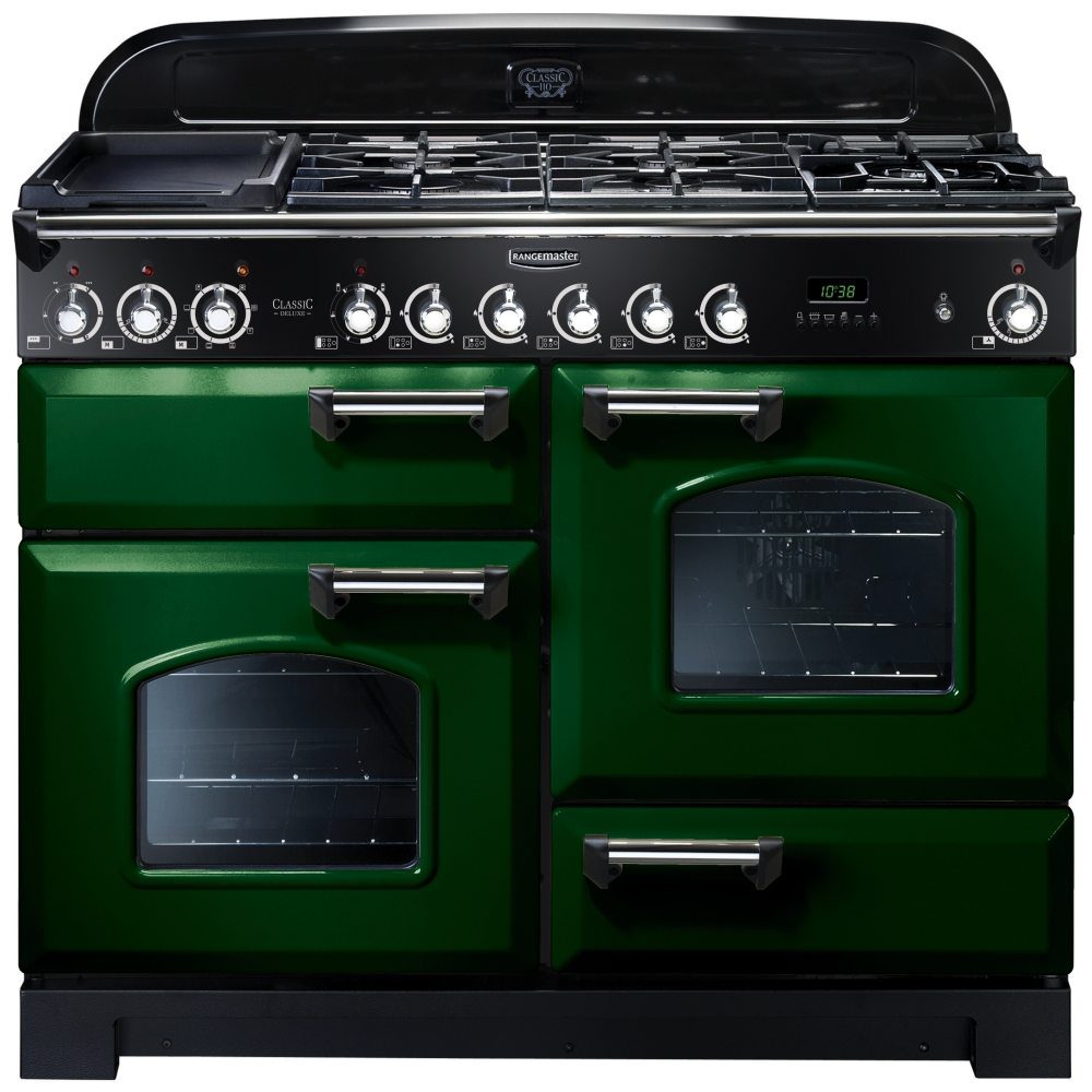 Rangemaster Classic Deluxe 110cm Dual Fuel Range Cooker 112890 CDL110DFFRG/C – Racing Green