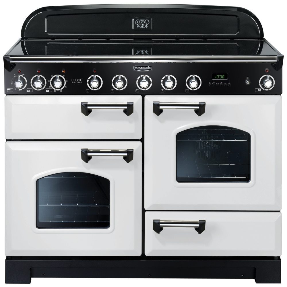Rangemaster Classic Deluxe 110cm Induction Range Cooker 113110 CDL110EIWH/C – White
