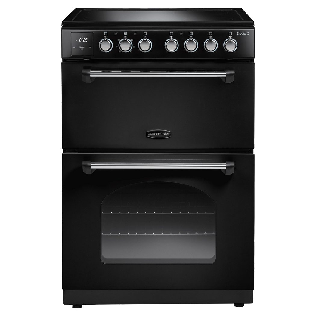 Rangemaster Classic 60cm Freestanding Ceramic Cooker CLA60ECBL/C – Black