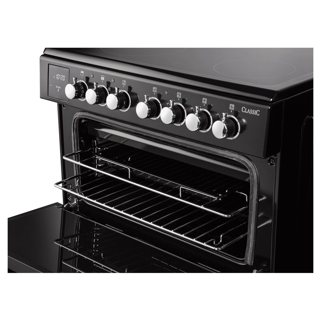 Rangemaster Classic 60cm Freestanding Ceramic Cooker CLA60ECBL/C – Black