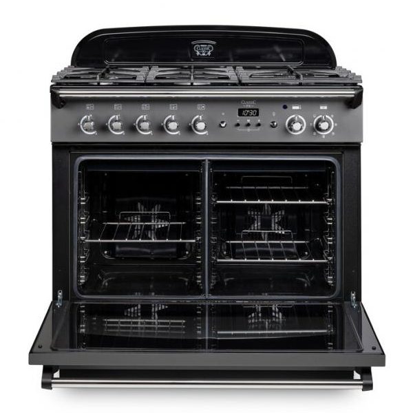 Rangemaster Classic FX 90cm Dual Fuel Range Cooker 12822 CLAS90FXDFFBL/C – Black