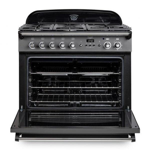 Rangemaster Classic FX 90cm Dual Fuel Range Cooker 12822 CLAS90FXDFFBL/C – Black