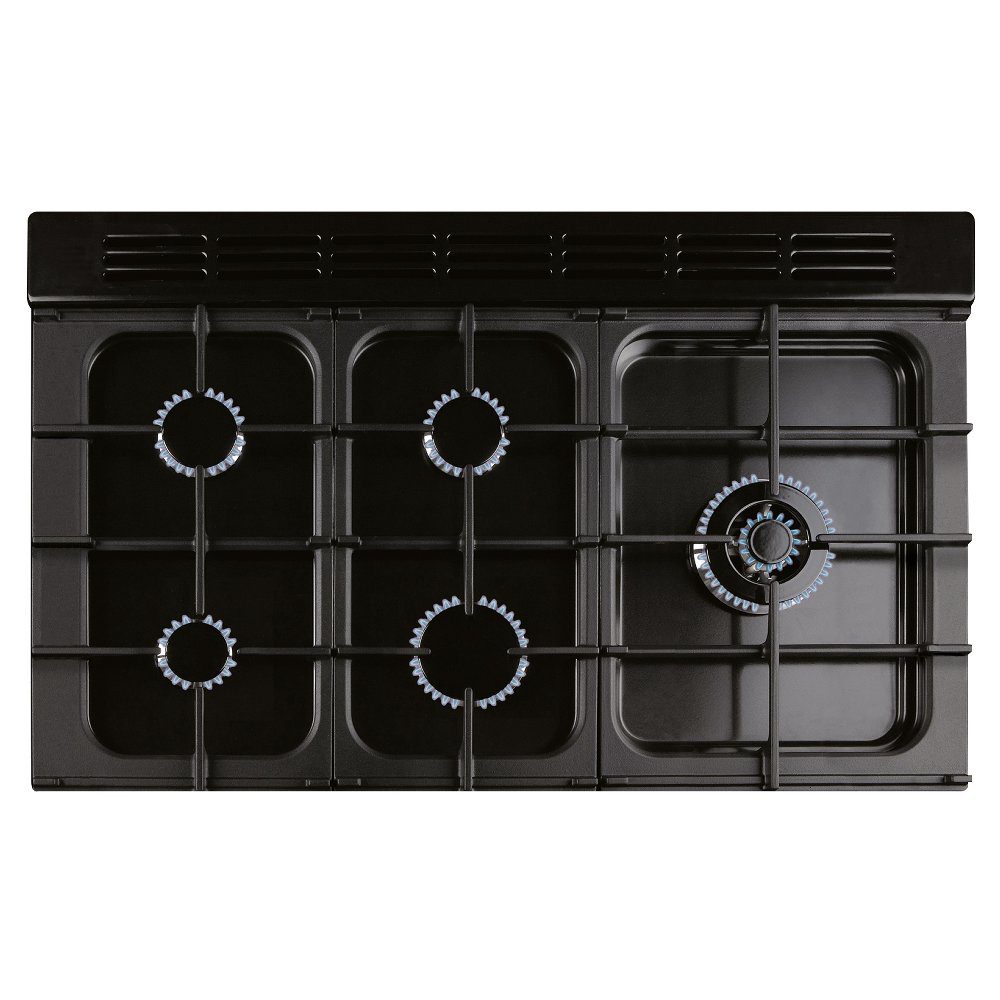 Rangemaster Classic Deluxe 100cm Dual Fuel Range Cooker Antique Brass Trim 18298 CLDL100DFPMGR/AB1 – Mineral Green