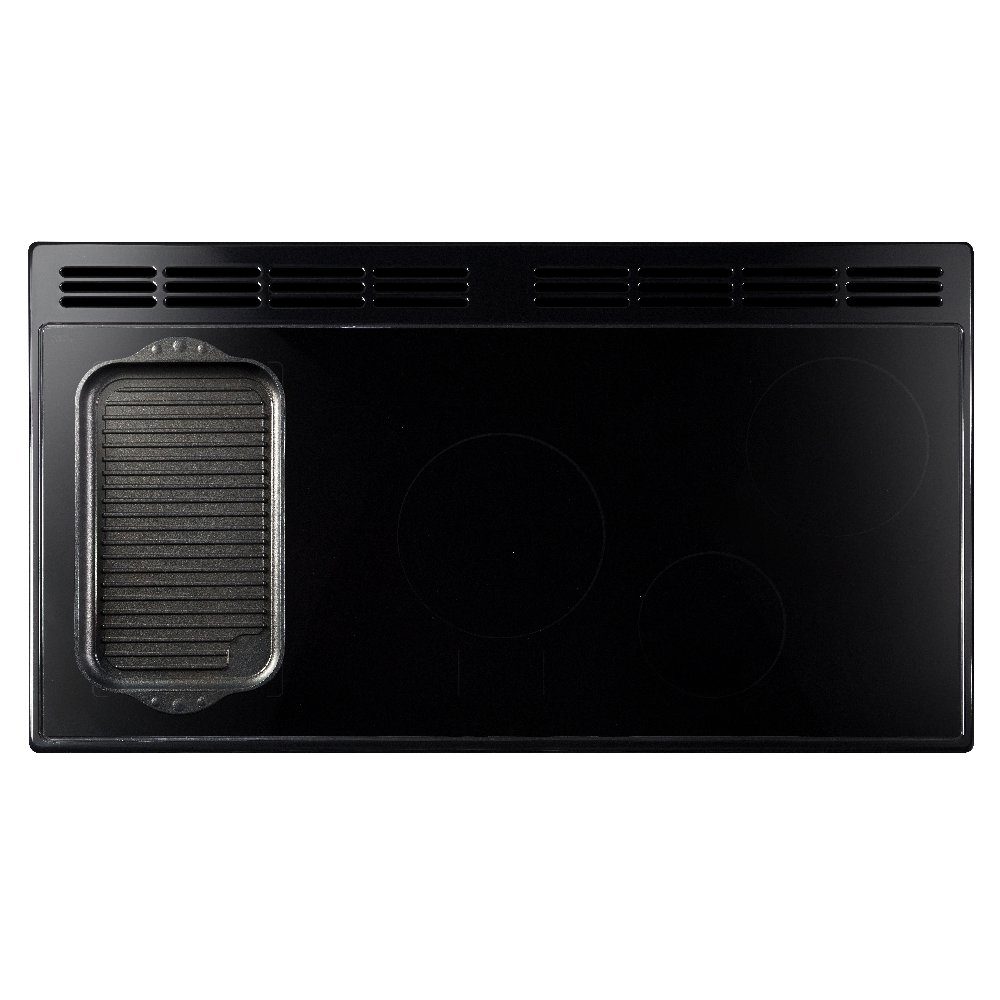 Rangemaster Classic Deluxe 90cm Induction Range Cooker Antique Brass Trim 18278 CLDL90EIPMGR/AB1 – Mineral Green