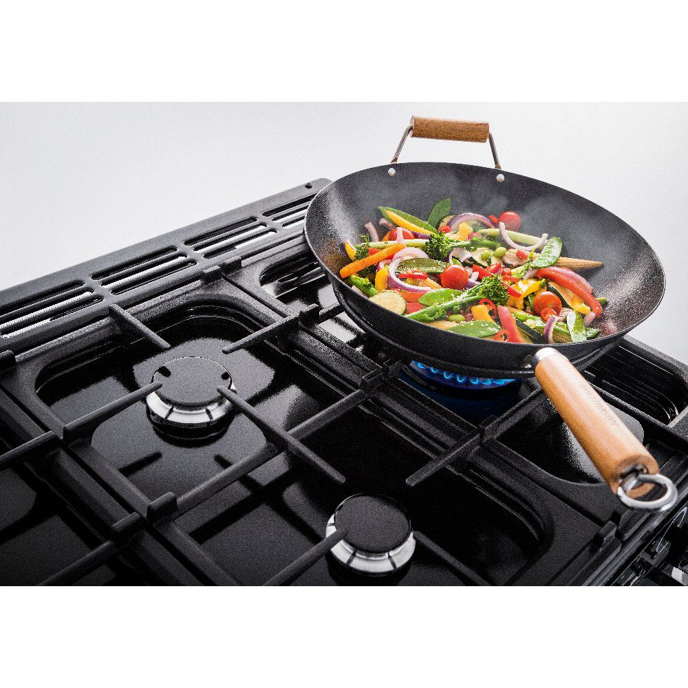 Rangemaster Classic Deluxe OC 110cm Dual Fuel Range Cooker Antique Brass Trim 18325 CLDLO110DFPSLT/AB1 – Slate