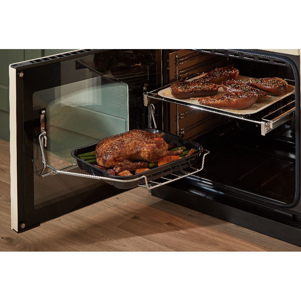 Rangemaster Classic Deluxe OC 110cm Induction Range Cooker Chrome Trim 14758 CLDLO110EIPCBL/CM1 – Charcoal Black