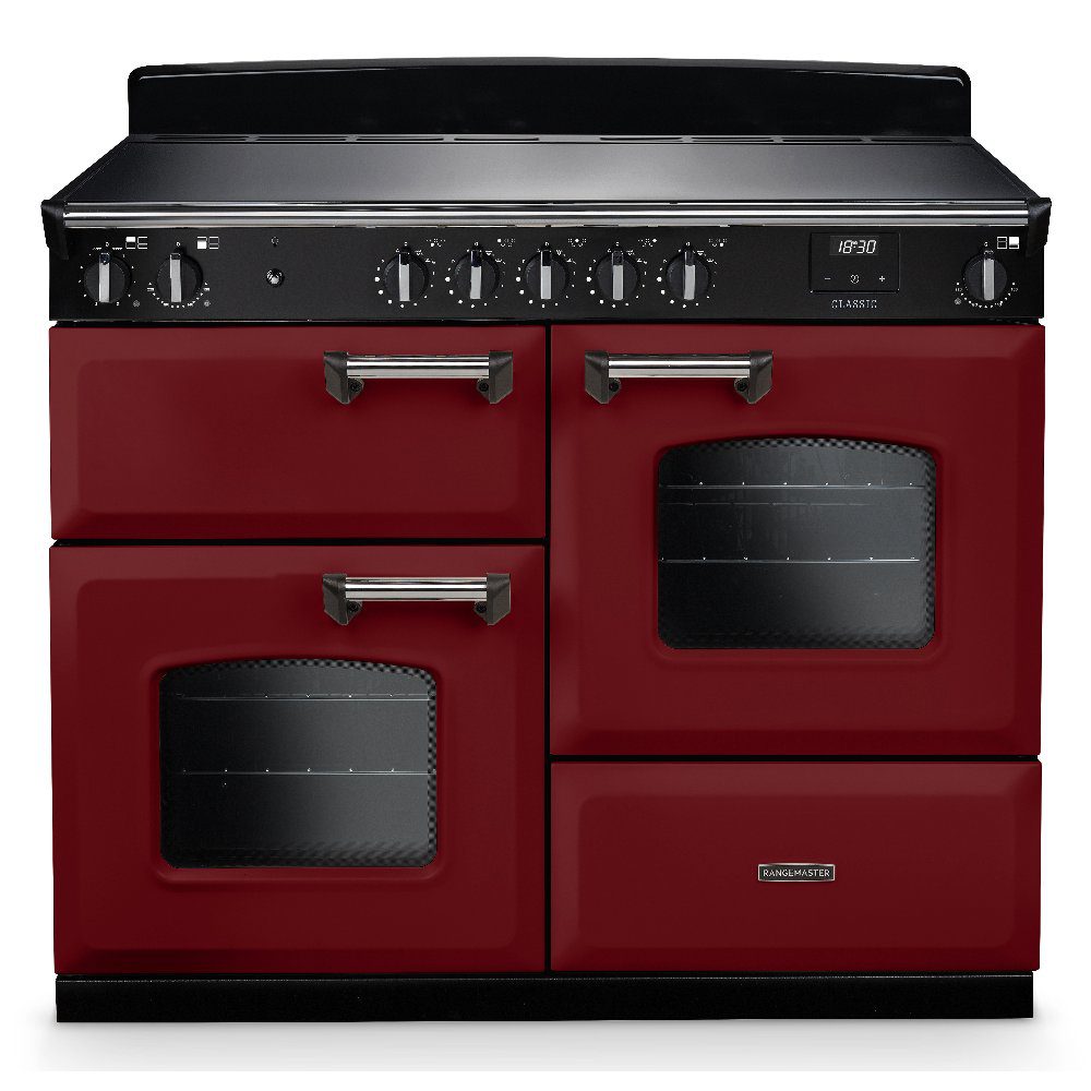 Rangemaster Classic 110cm OC Induction Range Cooker Chrome Trim 14242 CLO110EIPBOR/CM1 – Bordeaux