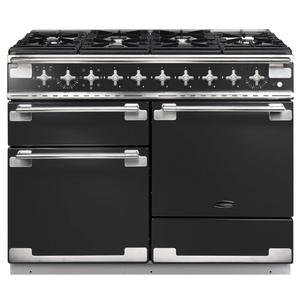 Rangemaster Elise 110cm Dual Fuel Range Cooker 126880 ELS110DFFCB/ – Charcoal Black