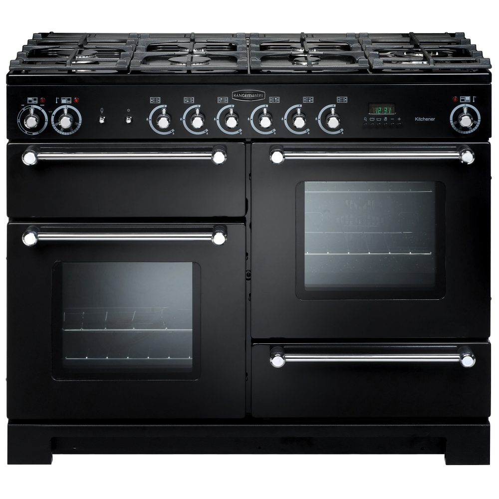 Rangemaster Kitchener 110cm Gas Range Cooker 116690 KCH110NGFBL/C – BLACK