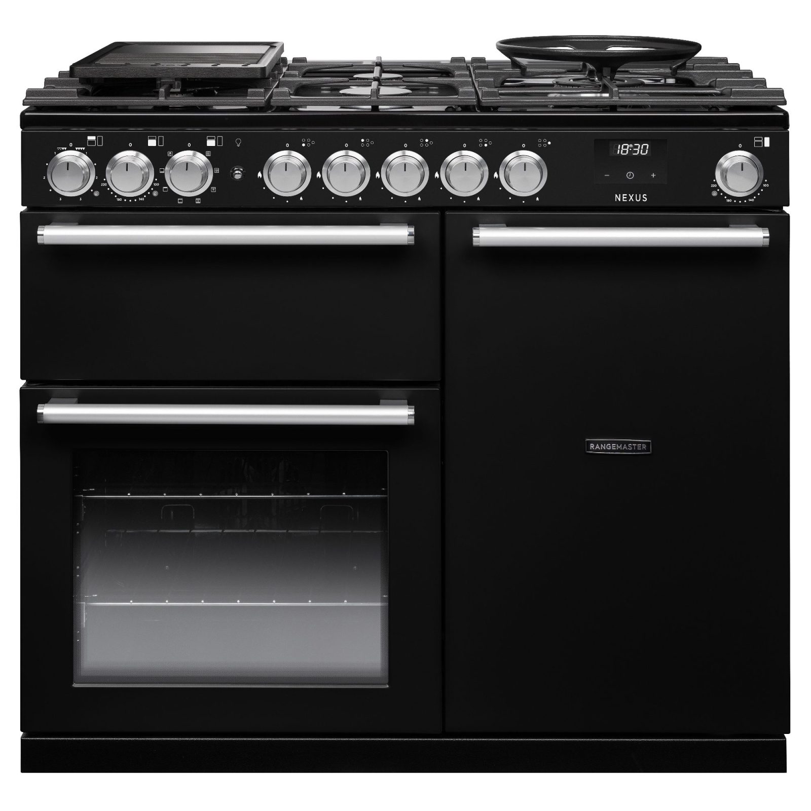 Rangemaster Nexus 100cm Dual Fuel Range Cooker 16388 NEX100DFPGBL/CM1 – Black