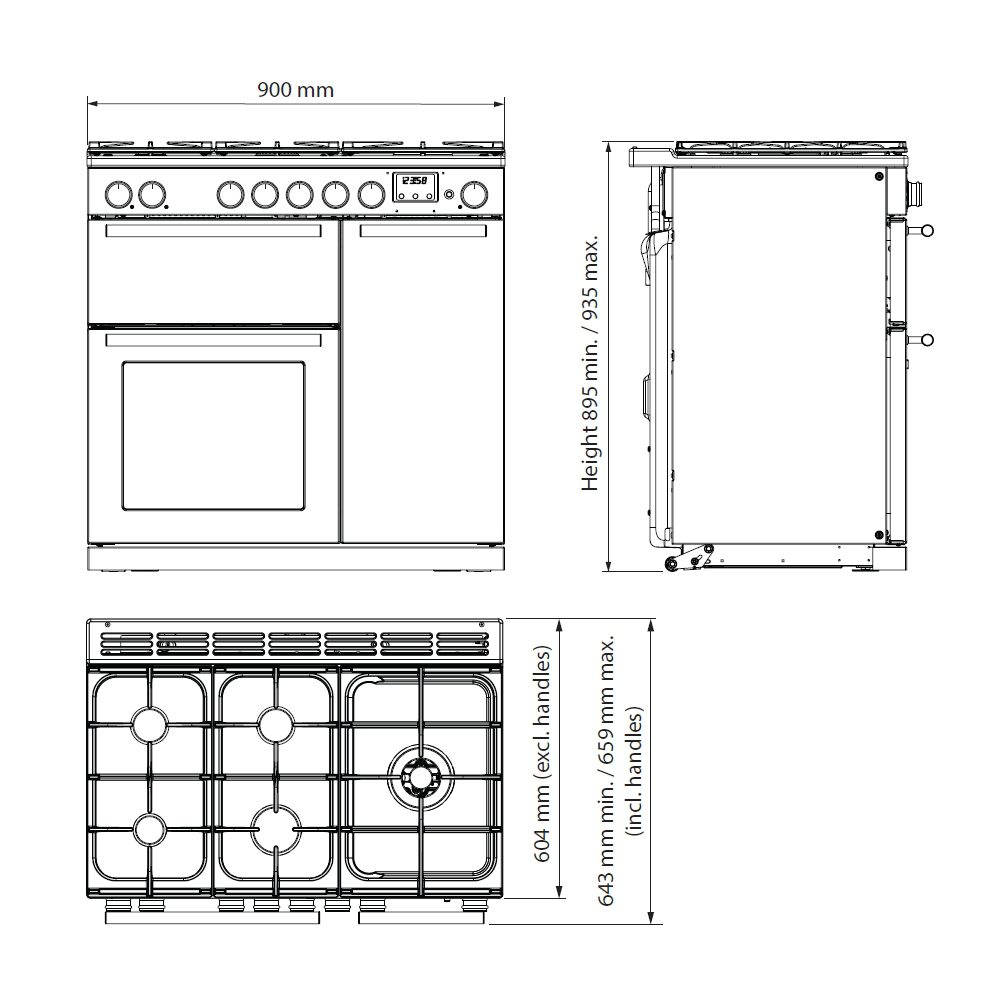Rangemaster Nexus 90cm Dual Fuel Range Cooker 16349 NEX90DFPWHT/CM1 – White