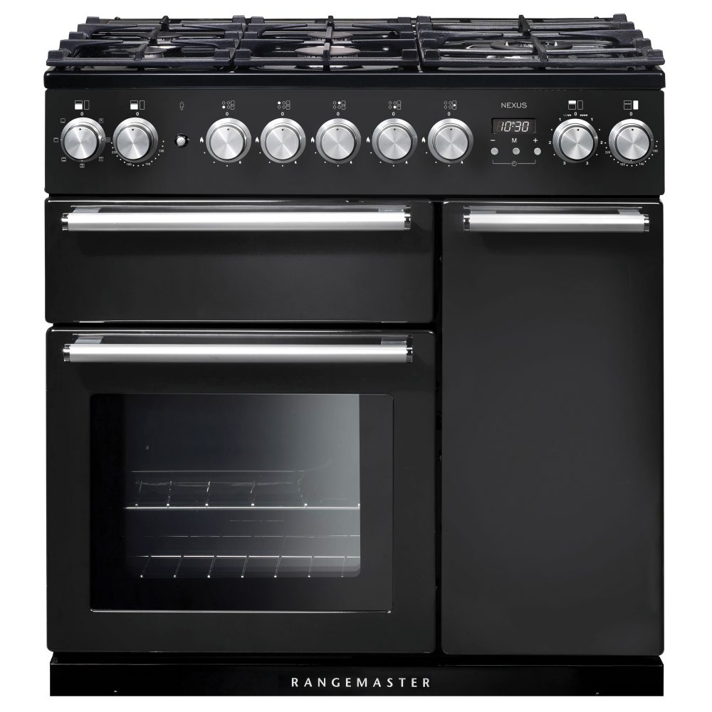 Rangemaster Nexus 90cm Dual Fuel Range Cooker 125650 NEX90DFFCB/C – CHARCOAL BLACK