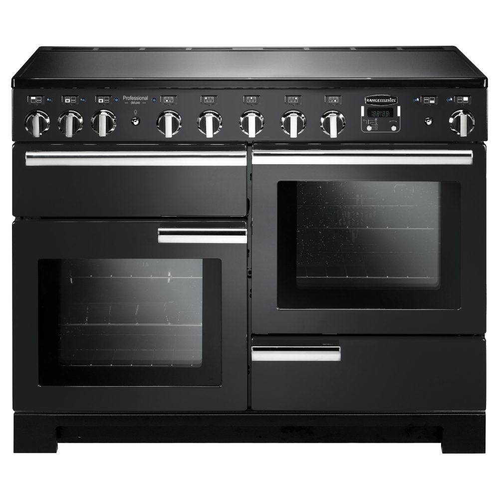 Rangemaster Professional Deluxe 110cm Induction Range Cooker 126130 PDL110EICB/C – Charcoal Black