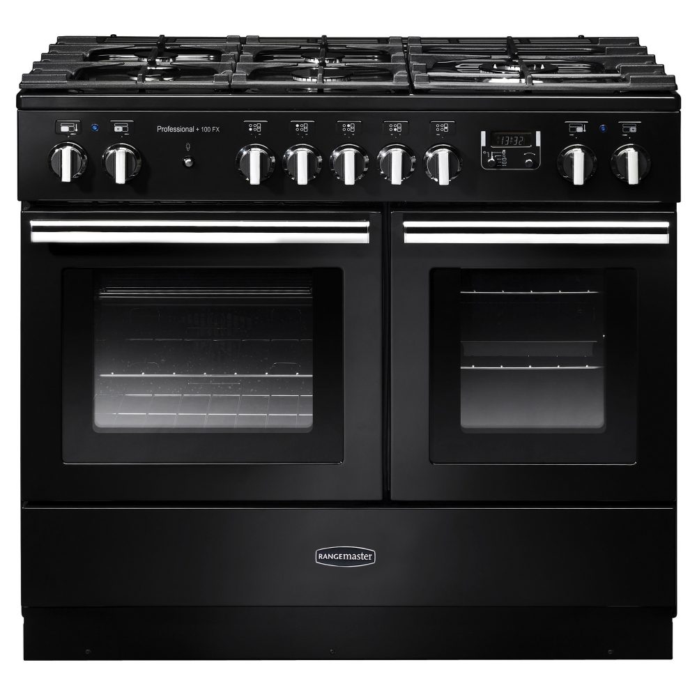 Rangemaster Professional Plus FX 100cm Dual Fuel Range Cooker 123350 PROPL100FXDFFGB/C – Black