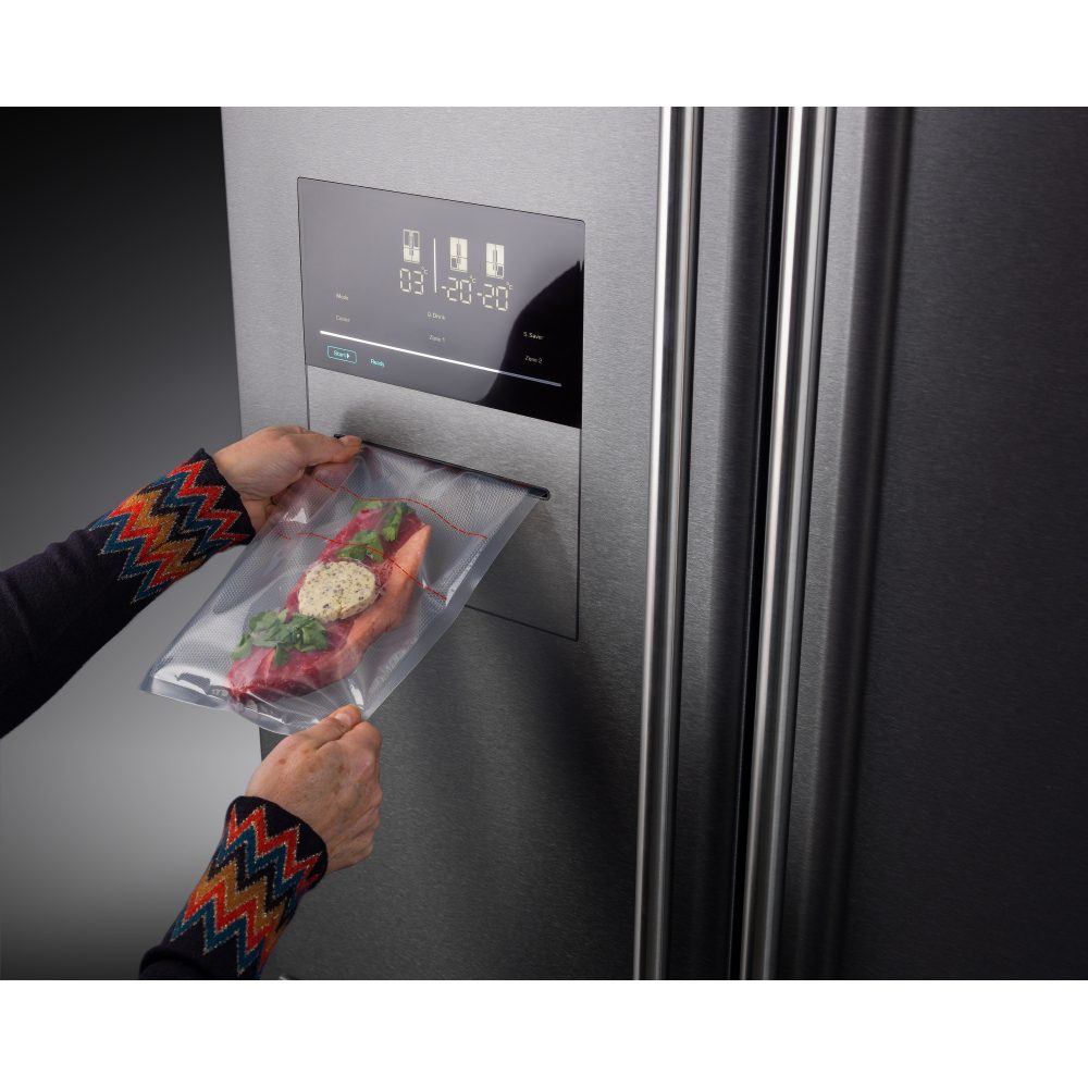 Rangemaster 127860 French Style 4 Door Fridge Freezer With Vacuum Sealer RSXSDL21BL/C – BLACK