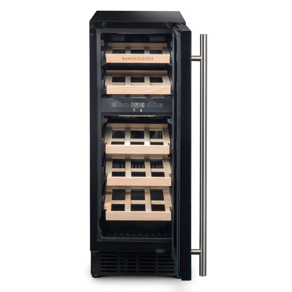 Rangemaster 30cm Undercounter Dual Zone Wine Cooler RWC3018BL/ – Black