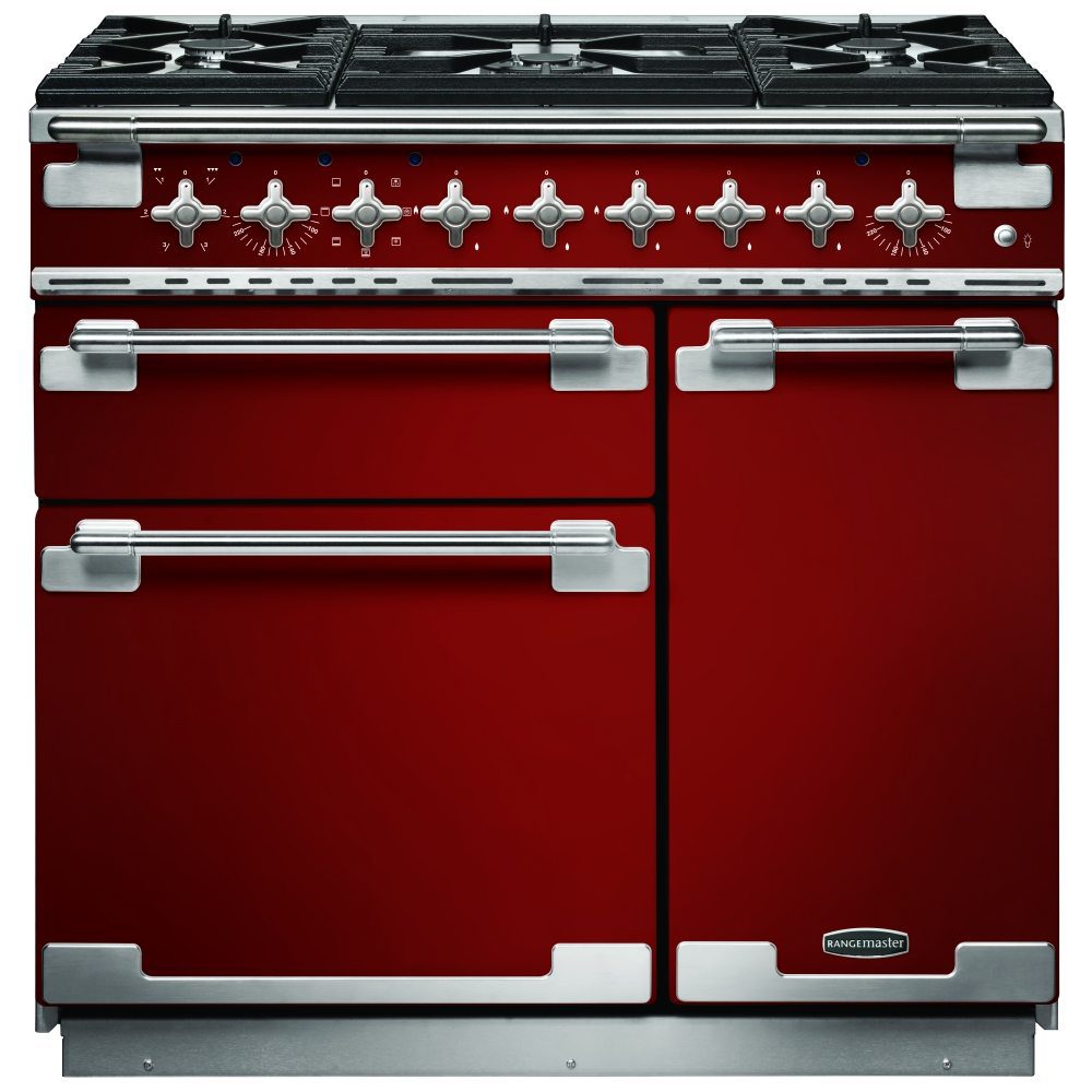 Rangemaster Elise 90cm Dual Fuel Range Cooker 108420 ELS90DFFRD/ – Red