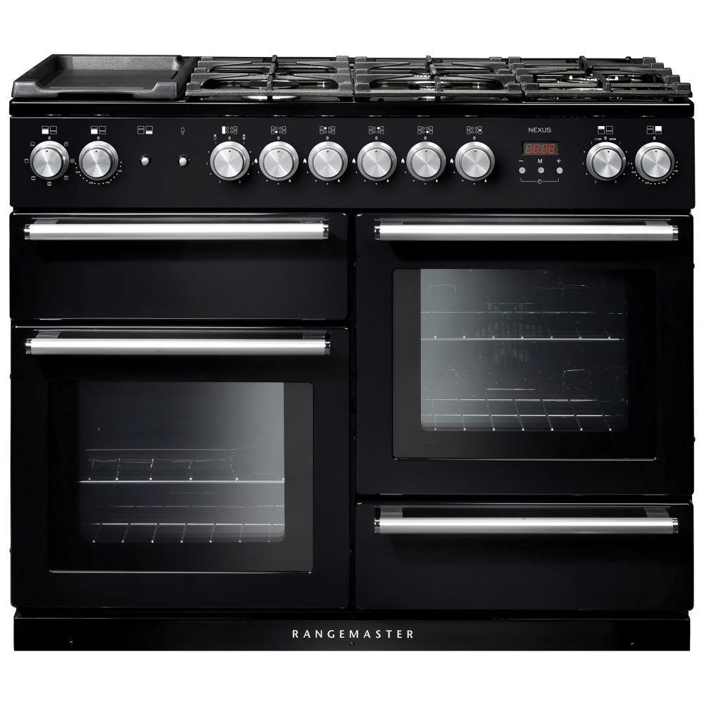 Rangemaster Nexus 110cm Dual Fuel Range Cooker 104850 NEX110DFFBL/C – Black