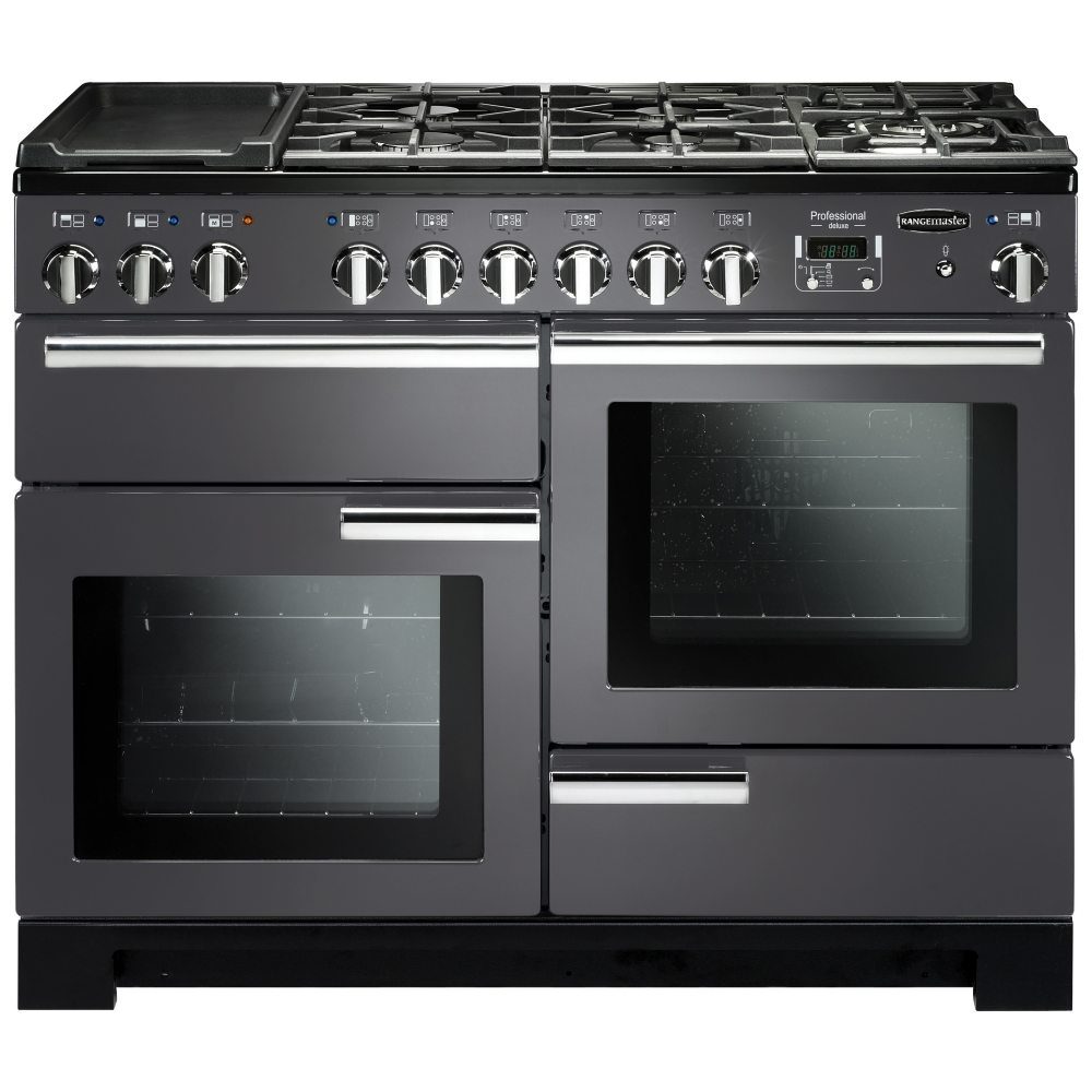 Rangemaster Professional Deluxe 110cm Dual Fuel Range Cooker 105890 PDL110DFFSL/C – Slate