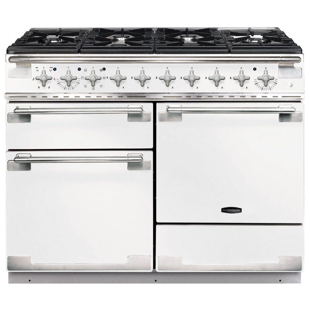 Rangemaster Elise 110cm Dual Fuel Range Cooker 94250 ELS110DFFWH/ – White
