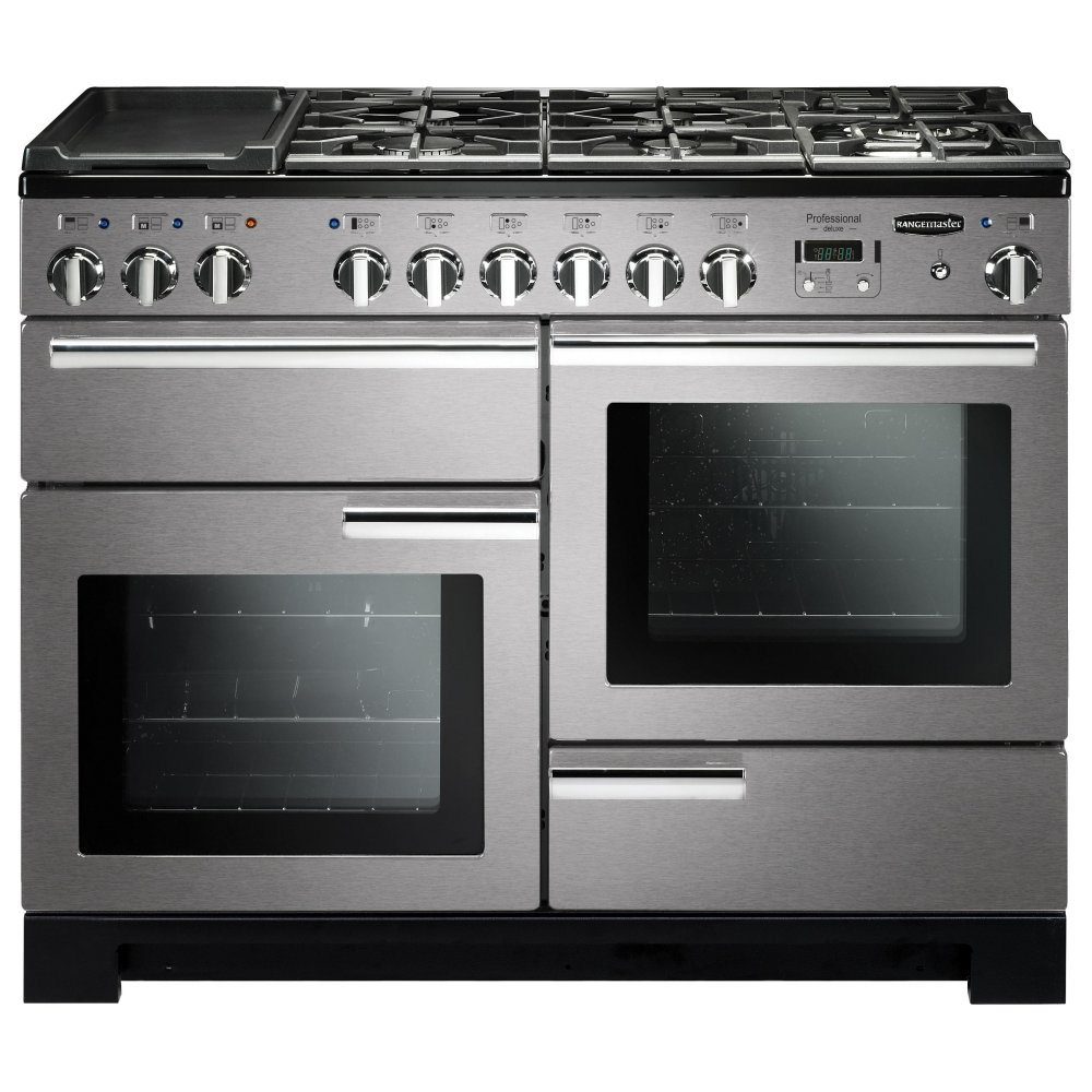 Rangemaster Professional Deluxe 110cm Dual Fuel Range Cooker 97510 PDL110DFFSS/C – Stainless Steel