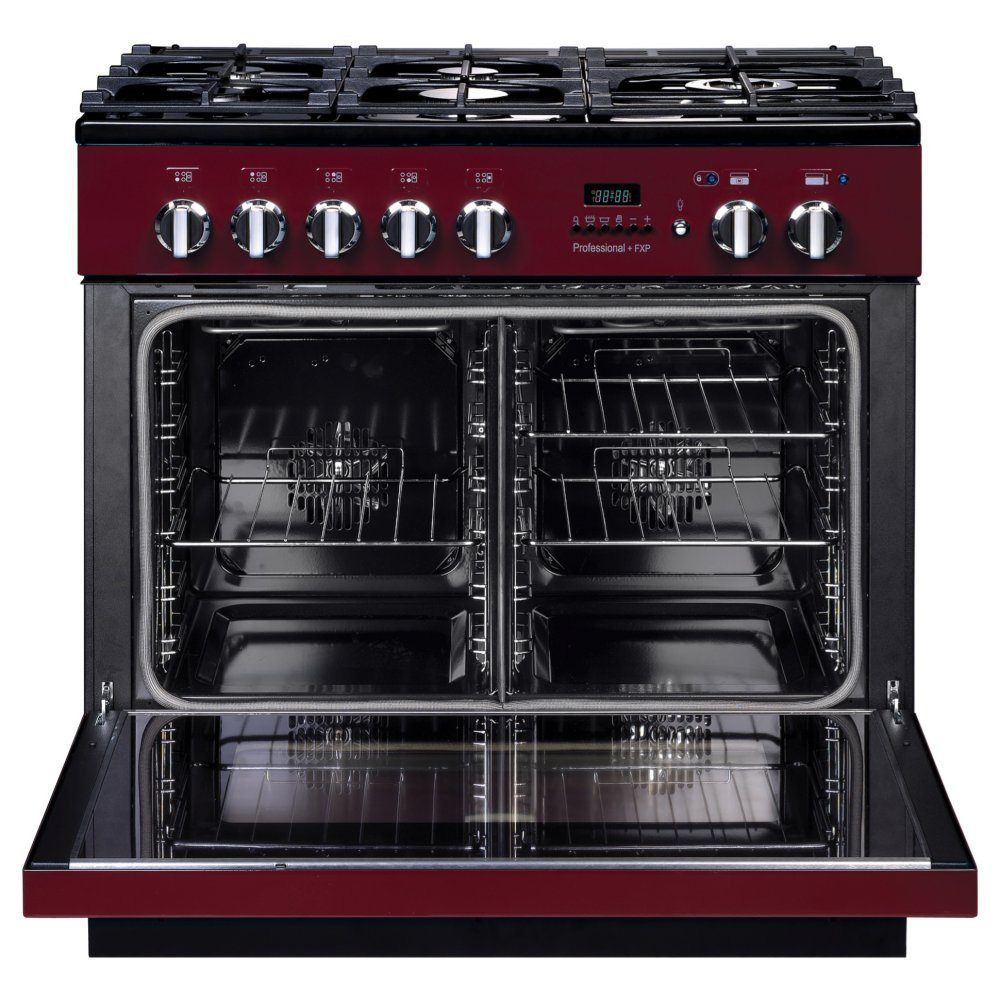 Rangemaster Professional Plus 90cm Pyrolytic Dual Fuel Range Cooker 92760 PROP90FXPDFFCY/C – Cranberry