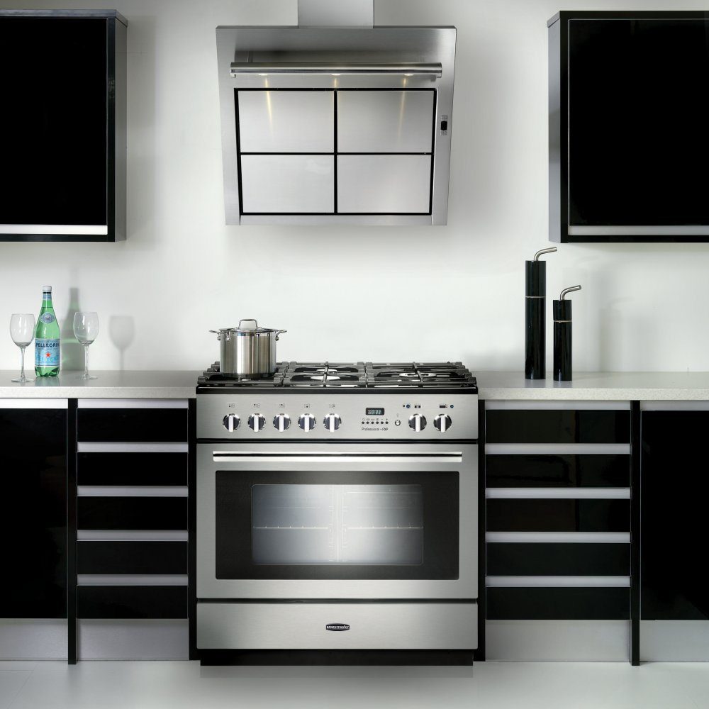 Rangemaster Professional Plus 90cm Pyrolytic Dual Fuel Range Cooker 92760 PROP90FXPDFFCY/C – Cranberry