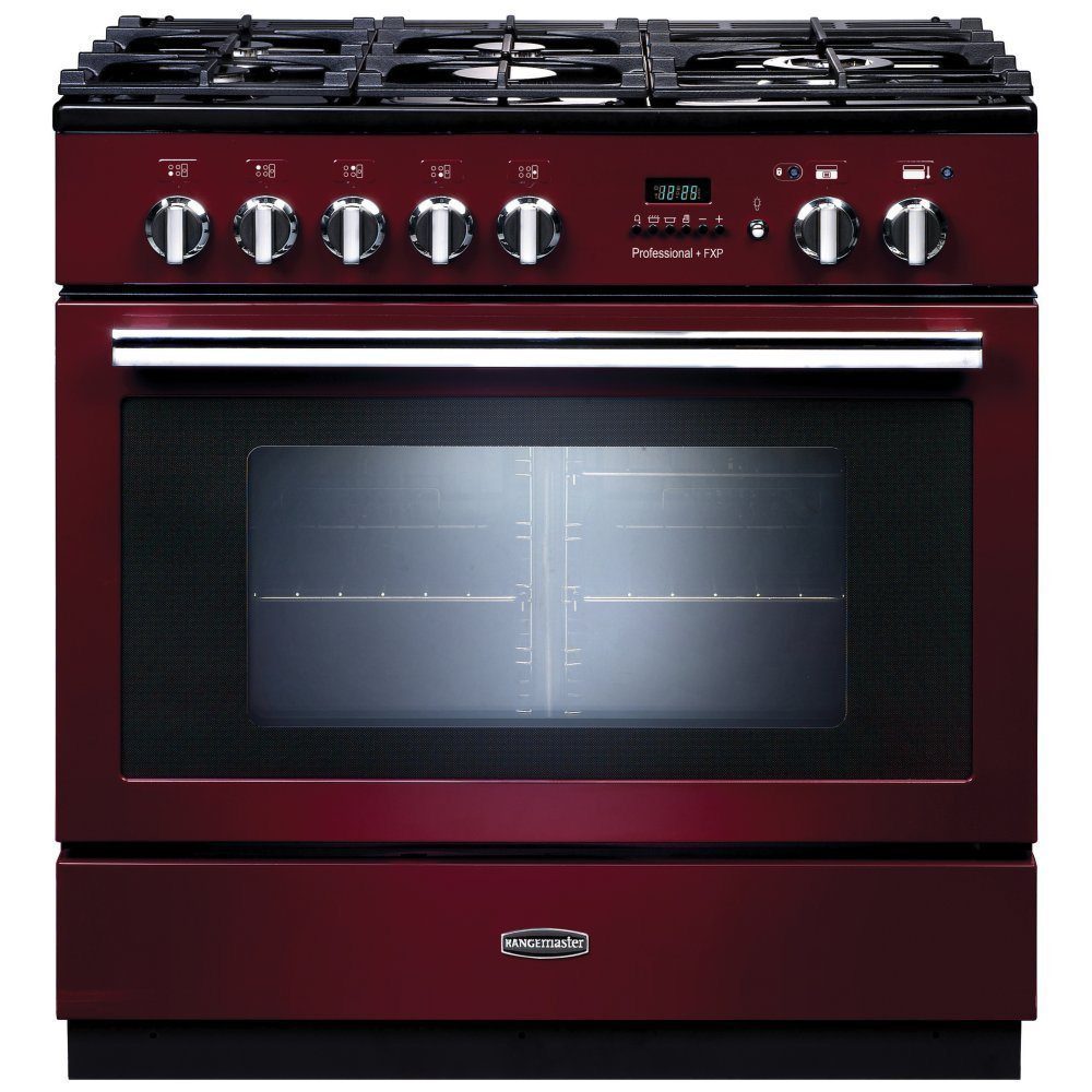 Rangemaster Professional Plus 90cm Pyrolytic Dual Fuel Range Cooker 92760 PROP90FXPDFFCY/C – Cranberry