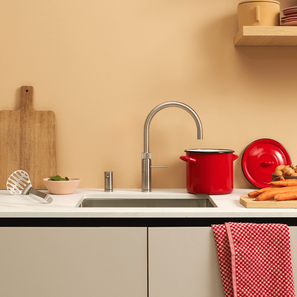 Quooker FNRSST Combi Fusion Round 3-in-1 Boiling Water Tap COMBI 2.2 FUSION ROUND STAINLESS STEEL – STAINLESS STEEL.